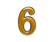 Цифра Аллюр №6 золото пластик
