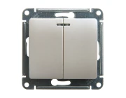 Выключатель Schneider Electric Glossa GSL000653 (2 клавиши/с подсветкой/перламутр)