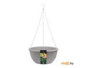 Кашпо с металлическим подвесом La Decoro Верде (серый жемчуг) 6 л