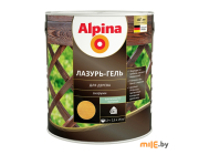Лазурь-гель для дерева Alpina шелковисто-матовая цветная кедр 2,5 л / 2,2 кг