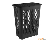 Корзина для белья с откидной крышкой Keeplex Black 37 л