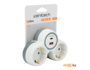Блок мультирозеточный Zenitech 16A 2X2P+E (191907)