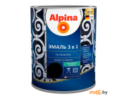 Эмаль Alpina RAL9005 матовая 0,75 л (черный)