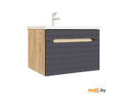 Тумба ЛЮСЕНЖ ВК32 Т50.P-1  Д.крафт/Шаде маренго с умывальником ФОСТЕР 500