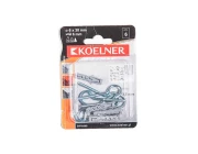 Комплект дюбель Koelner D6х30 мм и S-крючок 4,5х50 мм 6 шт. B-FIX06S