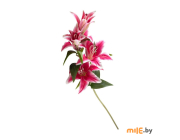 Искусственное растение Лилия ветвь белая с розовым 90 см