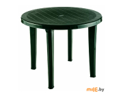 Стол круглый Ellastik Plast Элластик тёмно-зелёный (95 см)