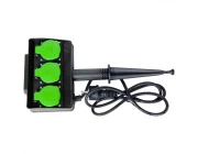 Удлинитель Electraline садовый прорезиненный 3x1 01663 1,5м