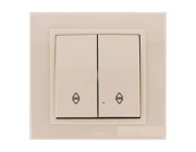Выключатель EL-BI Zena Cream 609-010300-211 (2 клавиши/кремовый)