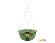 Кашпо с металлическим подвесом La Decoro Верде (оливковый) 6 л