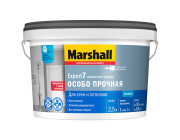 Краска под колеровку MARSHALL Export-7 латексная ос.прочная 2.5л глубокомат.белая BW