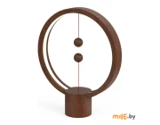 Лампа настольная Allocacoc Heng Balance Lamp Round USB (темное дерево)