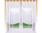 Штора Nivasan Поло клетка (белая) 90x60 см