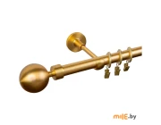 Карниз однорядный АС Форос (матовое золото) 2,4 м