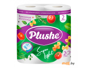 Полотенце бумажное Plushe Super Light белое 2сл. 10м 2рул./12