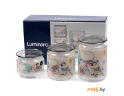 Набор банок для мыпучих продуктов Luminarc Happy Bird (P9217) 3 шт.
