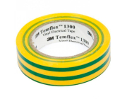 Лента изоляционная зелено-желтая Temflex 1300 15 мм x 10 м