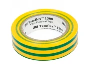 Лента изоляционная зелено-желтая Temflex 1300 15 мм x 10 м