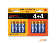 Батарейки Kodak LR6 4+4BL Max Super Alkaline AA