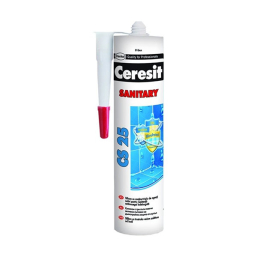 Герметик Ceresit CS 25 силиконовый санитарный графит 280 мл