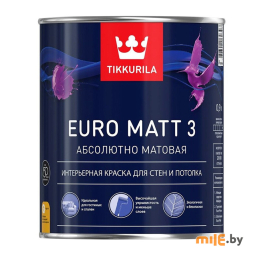 Краска Tikkurila Euro Matt 3А 0,9 л