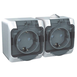 Розетка Schneider Electric Хит РА16-244с (серый)