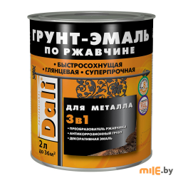 Грунт-эмаль по ржавчине Dali 3 в 1  серый (RAL 7004) 2 л