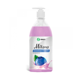 Жидкое крем-мыло для мытья рук GraSS Milana 1 л (черника в йогурте)