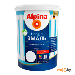 Эмаль акриловая Alpina АКВА Для радиаторов 0,9 л / 1,08 кг