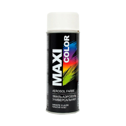 Аэрозольная эмаль Maxi Color универсальная глянцевая 400 мл (белый)