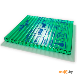 Сотовый поликарбонат Kinplast Eco-plast (зеленый) 2100x6000