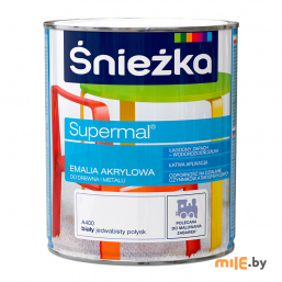 Эмаль Sniezka Supermal полуматовая 0,8 л (белый)
