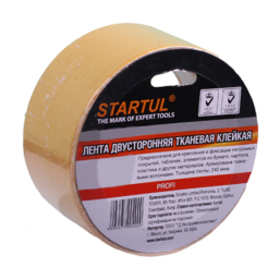 Лента Startul Profi двусторонняя тканевая клейкая ST9049-48-25 (25 м х 48 мм)
