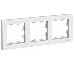 Рамка для розетки или выключателя Schneider Electric AtlasDesign ATN000103 на 3 поста (белый)