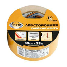 Лента Aviora двусторонняя 303-007 (25 м х 50 мм) белый