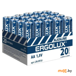 Батарейки Ergolux LR6 Alkaline BP20 (LR6 BP20, 1.5В) 14675