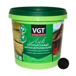 Лак VGT пропиточный с антисептиком 0,9 кг (венге)