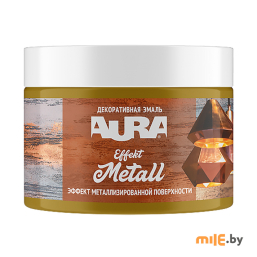 Эмаль декоративная Aura Effekt Metall серебро 0,8 кг