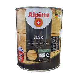 Лак АУ Alpina Лак для деревянных полов шелковисто-матовый 0,75 л / 0,67 кг
