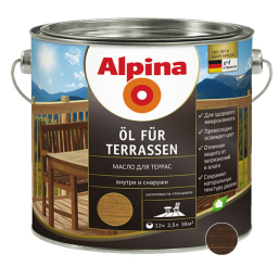Масло Alpina Масло для террас Темный 2,5 л/2,5кг