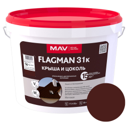 Краска водно-дисперсионная Flagman ВД-АК 1031к №415 матовая 11 л шоколадный