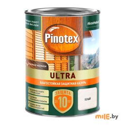 Влагостойкая лазурь Pinotex Ultra (5803616) белый 0,9 л