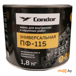 Эмаль Condor ПФ-115 коричневая 1,8 кг