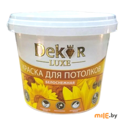 Краска Dekor ВД-АК 216 для потолков (1,1 кг, белоснежный)