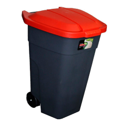 Бак Plast Team для раздельного сбора мусора с крышкой на колесах 110 л красный PT9990КР-1