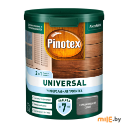 Пропитка Pinotex Universal 2 в 1 Скандинавский серый 0,9 л