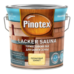 Лак Pinotex Lacker Sauna 20 полуматовый 2,7 л (прозрачный)