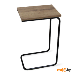 Стол журнальный Sheffilton SHT-CT9 СЖ-87 (дуб галифакс табак, черный муар) 40x30x64 см