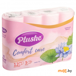 Туалетная бумага Plushe Comfort care water lily (12 шт.)