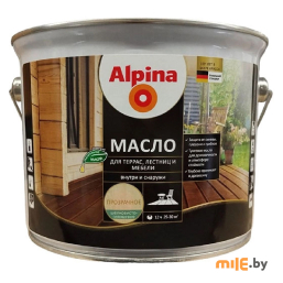 Масло для террас, лестниц и мебели Alpina (бесцветный) 2,5 л